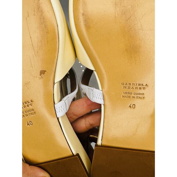 GABRIELA HEARST cream neutral Tara Strappy Low-Heel Sandals size 40 - Picture 8 of 9